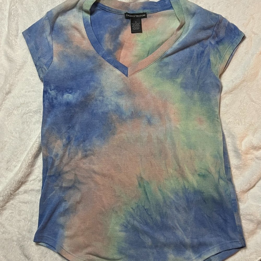 Chelsea and Theodore Tie Dye Shirt
